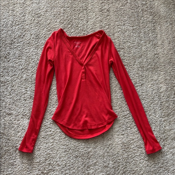 American Eagle Outfitters Tops - AE Henley Long Sleeve Tee